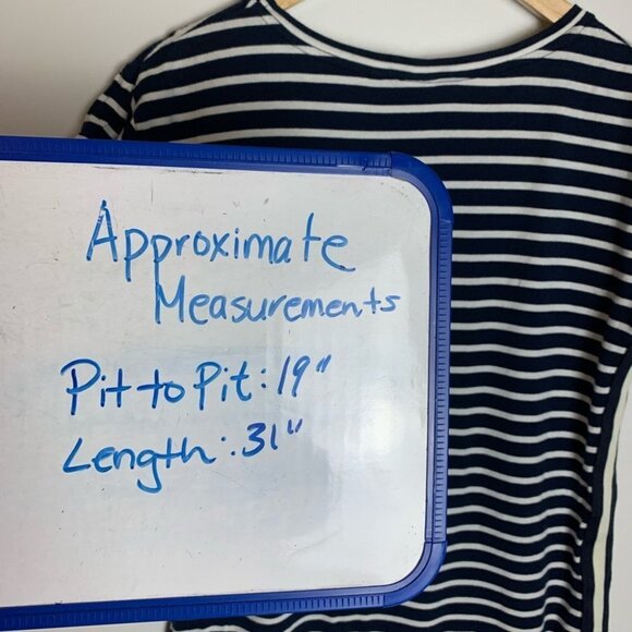 Junk Food Striped Party In The USA T-Shirt Dress Womens Size Small Blue White - Picture 4 of 6